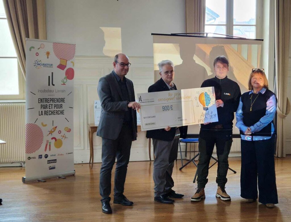 Emilien Schall remporte le 1er prix catégorie Enseignant-chercheur de l’appel à projets de l’Incubateur Lorrain